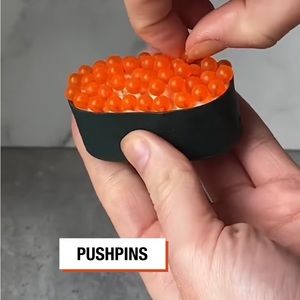 Novelty Sushi Roll with Fish Eggs Roe Pushpins Push Pins Fred Maki Tacks